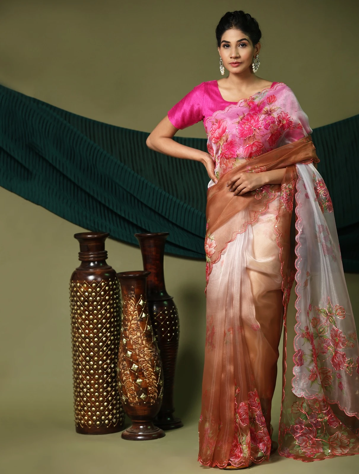 Vardan Ethnic Rangat Soft Pure Organza Wholesale Fancy Sarees Catalog — Wholesale Sarees, MPA wholesale from Surat - Gallery Image 3